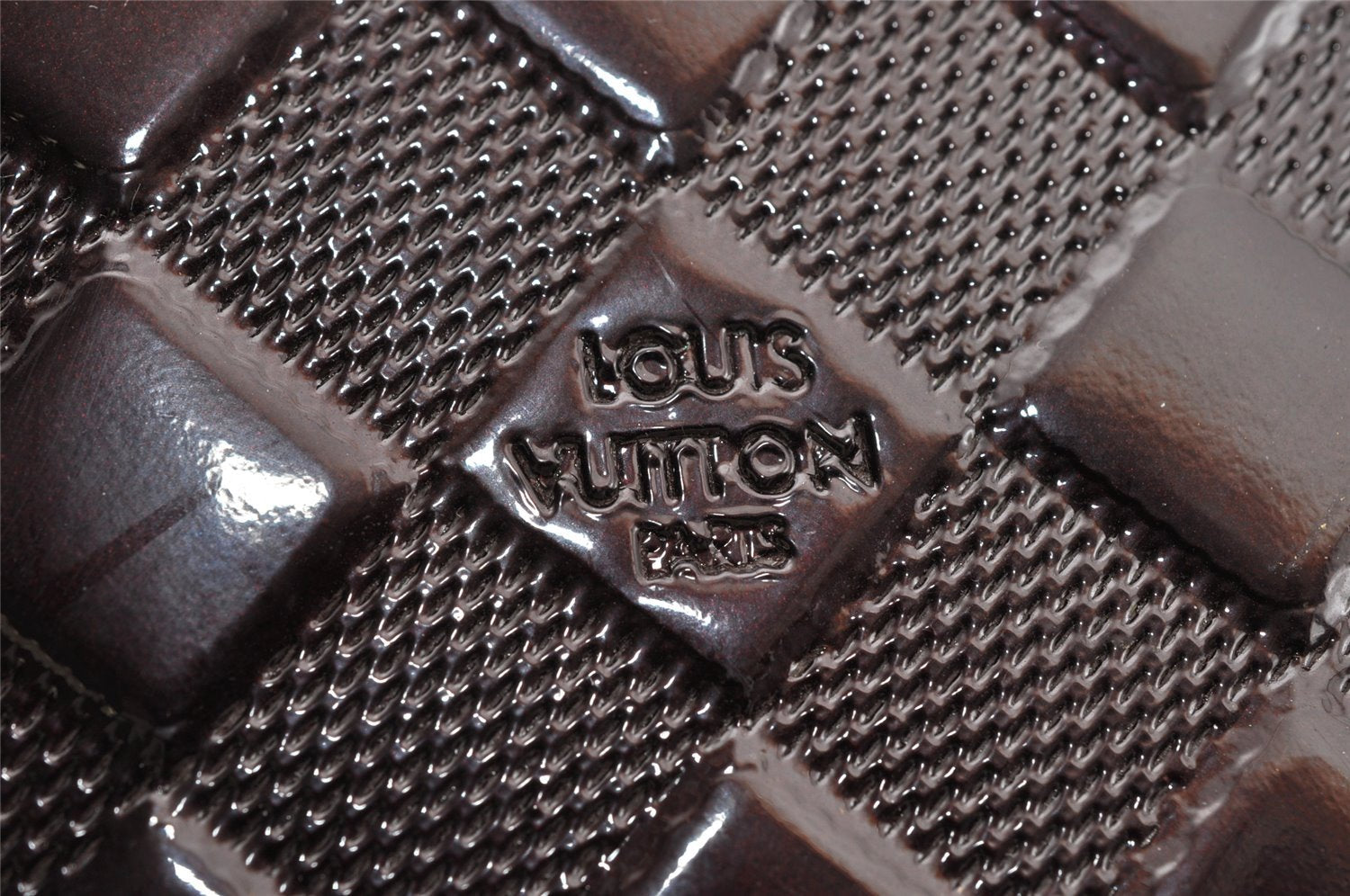 Authentic Louis Vuitton Damier Vernis Ange Hand Bag Purse M92105 Bordeaux 0773I