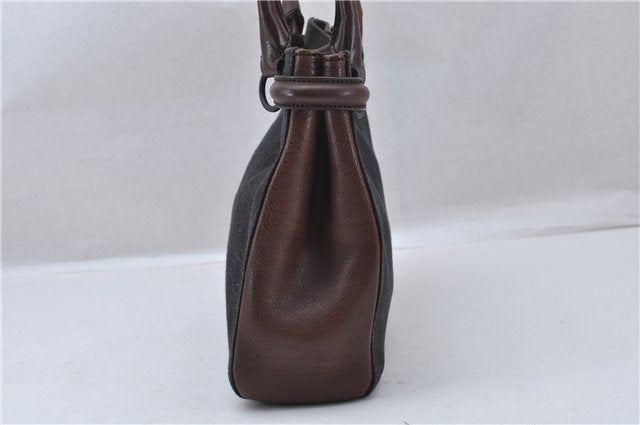 Authentic GUCCI Vintage Shoulder Tote Bag GG Canvas Leather 101971 Brown 0775F