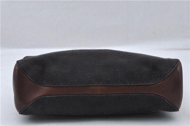Authentic GUCCI Vintage Shoulder Tote Bag GG Canvas Leather 101971 Brown 0775F