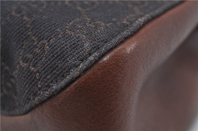 Authentic GUCCI Vintage Shoulder Tote Bag GG Canvas Leather 101971 Brown 0775F