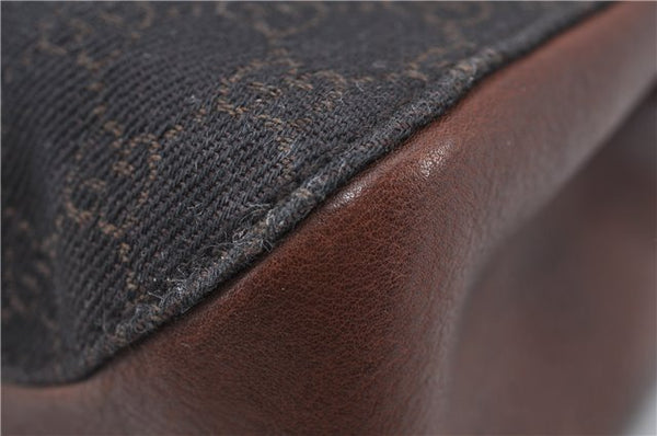 Authentic GUCCI Vintage Shoulder Tote Bag GG Canvas Leather 101971 Brown 0775F
