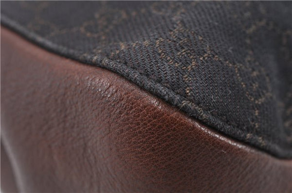 Authentic GUCCI Vintage Shoulder Tote Bag GG Canvas Leather 101971 Brown 0775F