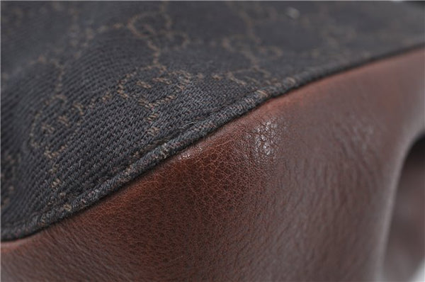Authentic GUCCI Vintage Shoulder Tote Bag GG Canvas Leather 101971 Brown 0775F