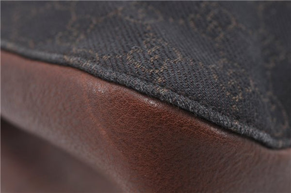 Authentic GUCCI Vintage Shoulder Tote Bag GG Canvas Leather 101971 Brown 0775F