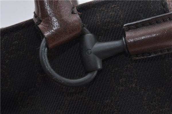 Authentic GUCCI Vintage Shoulder Tote Bag GG Canvas Leather 101971 Brown 0775F