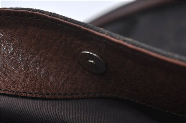 Authentic GUCCI Vintage Shoulder Tote Bag GG Canvas Leather 101971 Brown 0775F