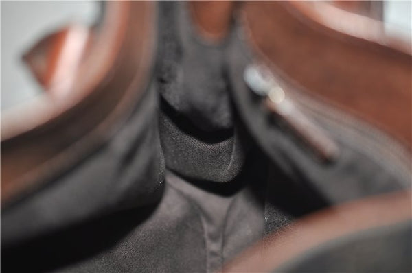 Authentic GUCCI Vintage Shoulder Tote Bag GG Canvas Leather 101971 Brown 0775F