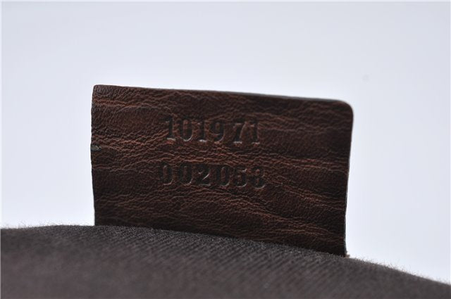 Authentic GUCCI Vintage Shoulder Tote Bag GG Canvas Leather 101971 Brown 0775F