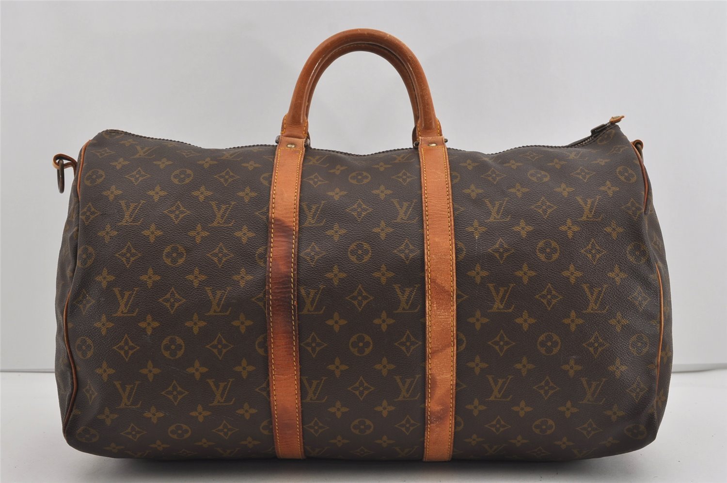 Auth Louis Vuitton Monogram Keepall Bandouliere 50 Boston Bag Old Model LV 0777I