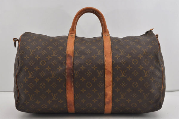 Auth Louis Vuitton Monogram Keepall Bandouliere 50 Boston Bag Old Model LV 0777I