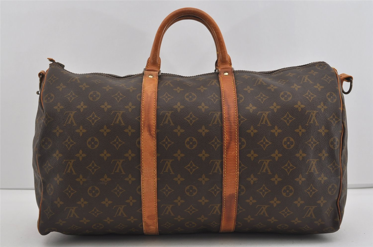 Auth Louis Vuitton Monogram Keepall Bandouliere 50 Boston Bag Old Model LV 0777I