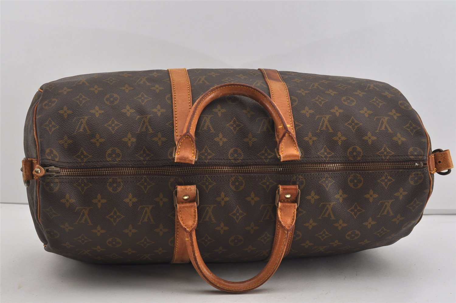Auth Louis Vuitton Monogram Keepall Bandouliere 50 Boston Bag Old Model LV 0777I