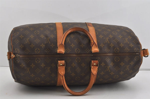 Auth Louis Vuitton Monogram Keepall Bandouliere 50 Boston Bag Old Model LV 0777I