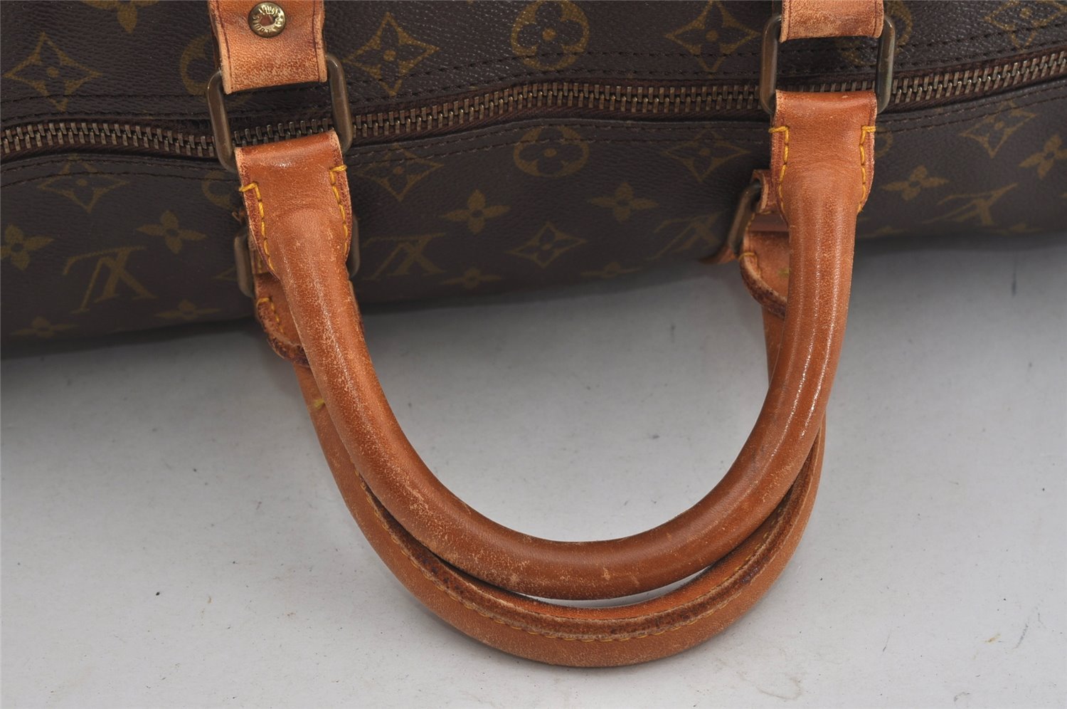 Auth Louis Vuitton Monogram Keepall Bandouliere 50 Boston Bag Old Model LV 0777I