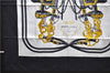 Authentic HERMES Carre 90 Scarf "BRIDES de GALA" Silk Black 0779E