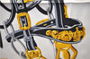 Authentic HERMES Carre 90 Scarf "BRIDES de GALA" Silk Black 0779E