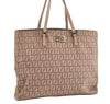 Authentic FENDI Vintage Zucchino Hand Bag Purse Canvas Leather Pink 0781I