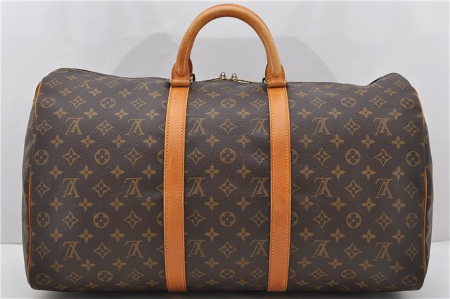 Authentic Louis Vuitton Monogram Keepall 50 Boston Bag M41426 LV 0783D