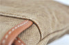 Authentic FENDI Zucchino Shoulder Cross Bag Canvas Leather Beige Brown 0785B