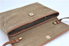 Authentic FENDI Zucchino Shoulder Cross Bag Canvas Leather Beige Brown 0785B