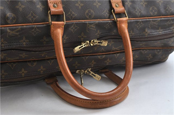 Auth Louis Vuitton Monogram Sirius 55 Travel Hand Bag 2compartments LV 0787D