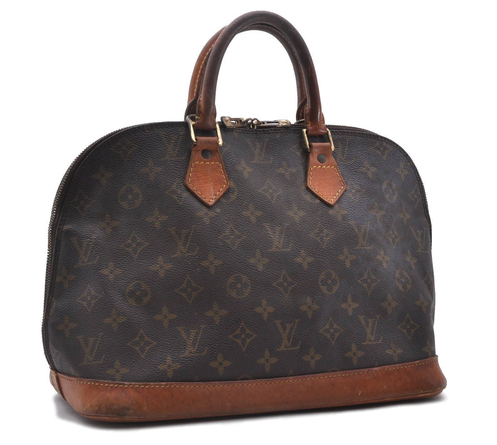 Authentic LOUIS VUITTON Monogram Alma Hand Bag M51130 LV 0790B