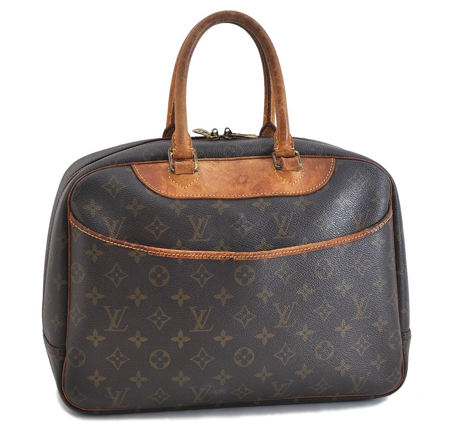 Authentic LOUIS VUITTON Monogram Deauville Hand Bag M47270 LV 0792C