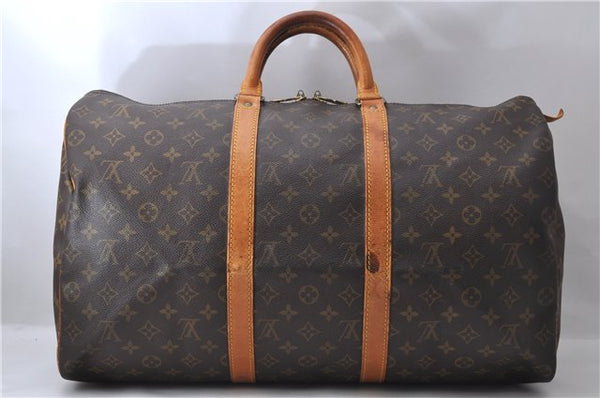 Authentic Louis Vuitton Monogram Keepall 50 Boston Bag M41426 LV 0800D