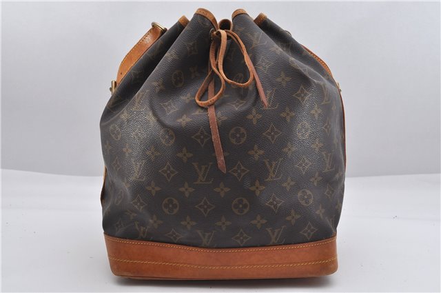 Authentic Louis Vuitton Monogram Noe Shoulder Drawstring Bag M42224 LV 0800F