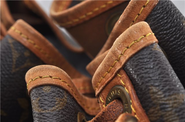 Authentic Louis Vuitton Monogram Noe Shoulder Drawstring Bag M42224 LV 0800F