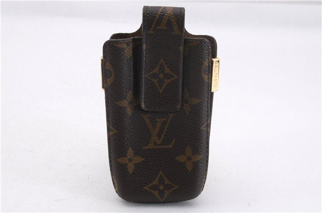 Authentic Louis Vuitton Monogram Etui TelePhone International PM M63064 LV 0805F