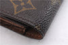 Auth Louis Vuitton Monogram Pochette Porte Monnaie Credit Wallet M61725 LV 0806F