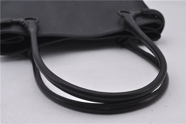 Authentic GUCCI Horsebit Shoulder Tote Bag Purse Leather 101971 Black 0811F