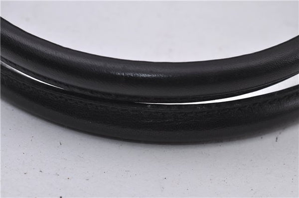 Authentic GUCCI Horsebit Shoulder Tote Bag Purse Leather 101971 Black 0811F