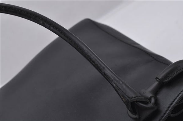Authentic GUCCI Horsebit Shoulder Tote Bag Purse Leather 101971 Black 0811F