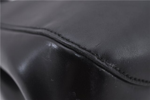 Authentic GUCCI Horsebit Shoulder Tote Bag Purse Leather 101971 Black 0811F