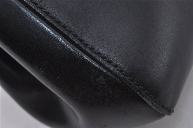 Authentic GUCCI Horsebit Shoulder Tote Bag Purse Leather 101971 Black 0811F