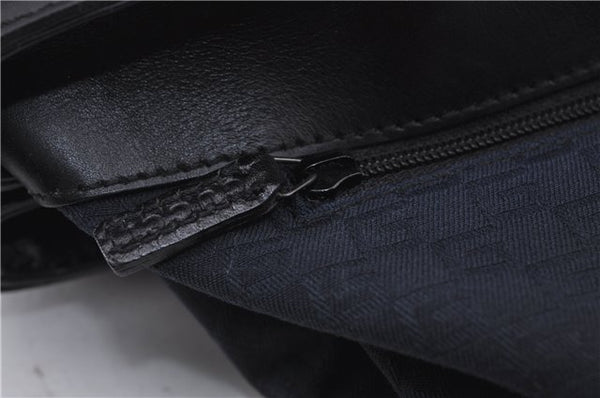 Authentic GUCCI Horsebit Shoulder Tote Bag Purse Leather 101971 Black 0811F