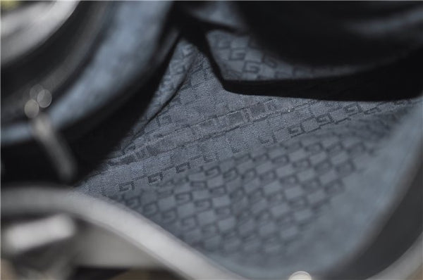 Authentic GUCCI Horsebit Shoulder Tote Bag Purse Leather 101971 Black 0811F