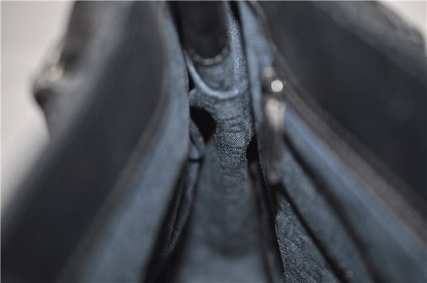 Authentic GUCCI Horsebit Shoulder Tote Bag Purse Leather 101971 Black 0811F