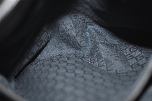 Authentic GUCCI Horsebit Shoulder Tote Bag Purse Leather 101971 Black 0811F