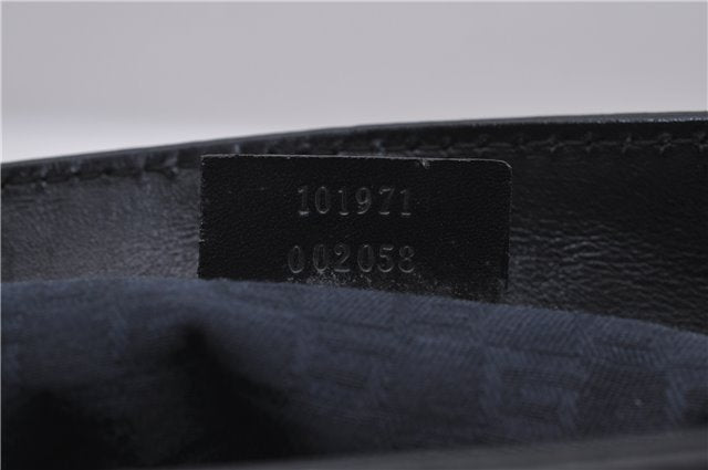 Authentic GUCCI Horsebit Shoulder Tote Bag Purse Leather 101971 Black 0811F