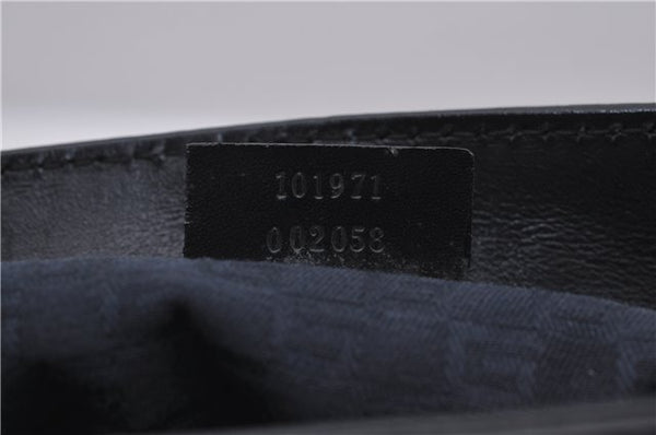 Authentic GUCCI Horsebit Shoulder Tote Bag Purse Leather 101971 Black 0811F