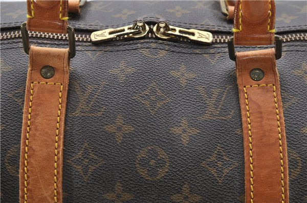 Auth Louis Vuitton Monogram Keepall Bandouliere 50 Boston Bag M41416 LV 0812D