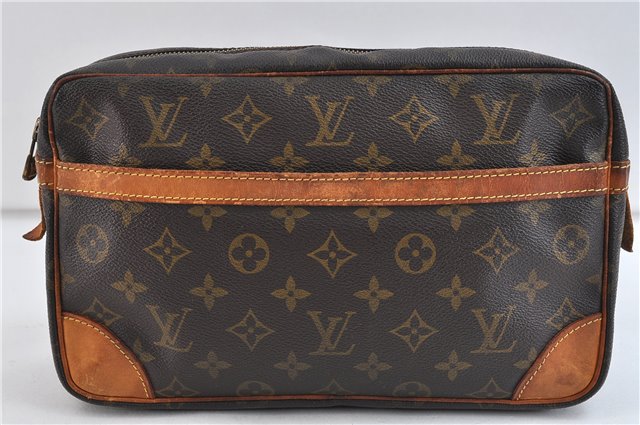 Authentic Louis Vuitton Monogram Compiegne 28 Clutch Hand Bag M51845 LV 0813D