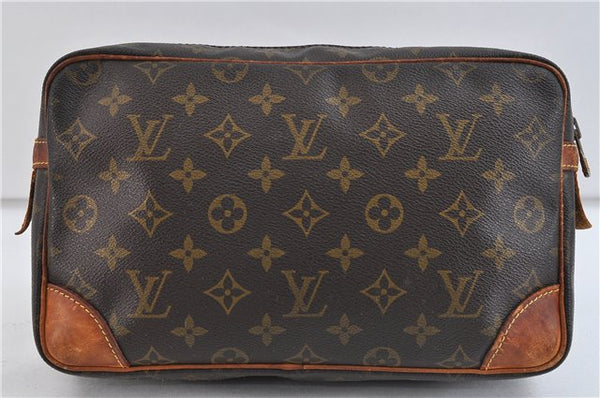 Authentic Louis Vuitton Monogram Compiegne 28 Clutch Hand Bag M51845 LV 0813D