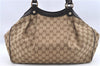 Authentic GUCCI Sukey Hand Tote Bag GG Canvas Leather 211944 Brown 0814C