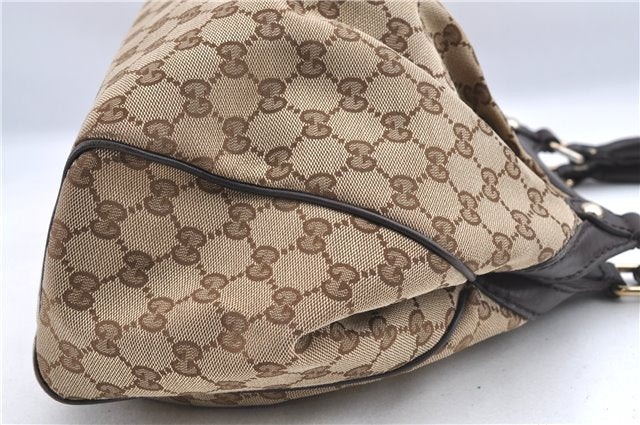 Authentic GUCCI Sukey Hand Tote Bag GG Canvas Leather 211944 Brown 0814C