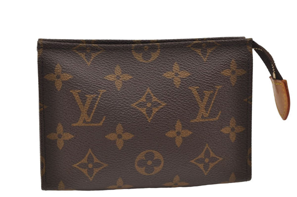 Auth Louis Vuitton Monogram Poche Toilette 15 Cosmetics Pouch M47546 LV 0815E