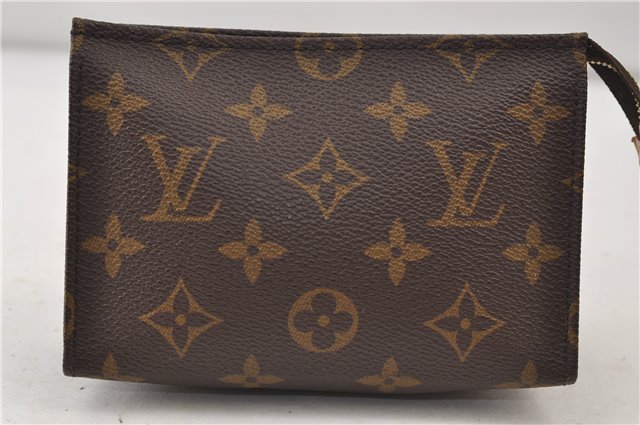 Auth Louis Vuitton Monogram Poche Toilette 15 Cosmetics Pouch M47546 LV 0815E